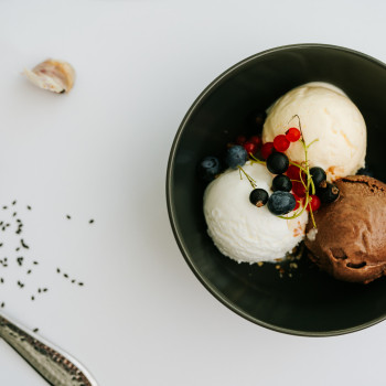 Selection of homemade ice cream